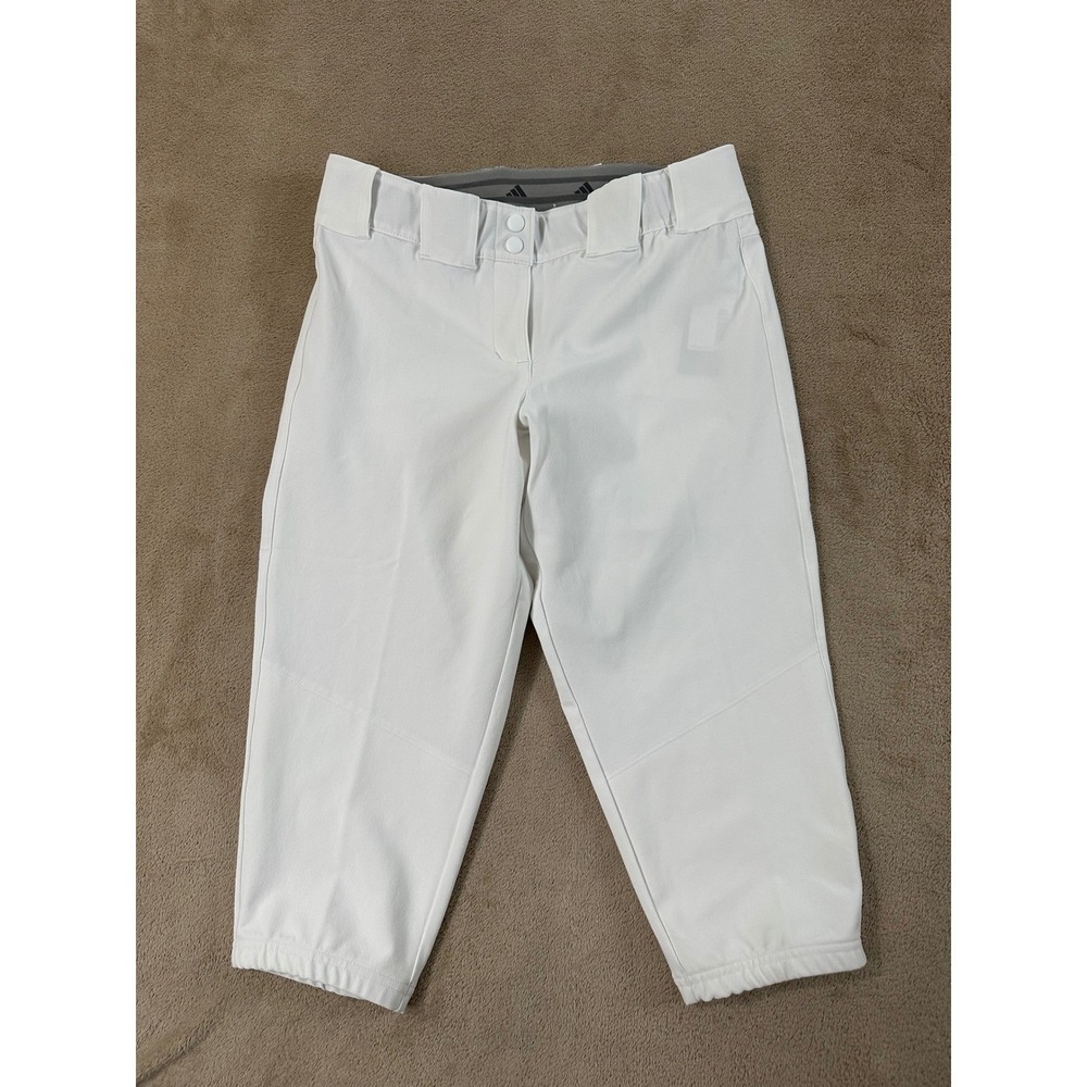 Adidas youth/adult Softball Knee-Length Pants Size 30‎ Medium White Sample New